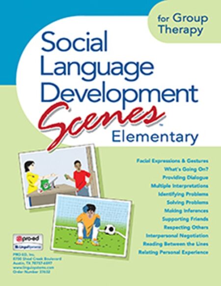 Social Language Development Scenes Elementary for Group Therapy