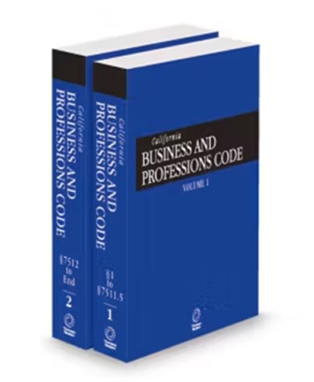 California Desktop Business and Professions Code, 2026 ed.