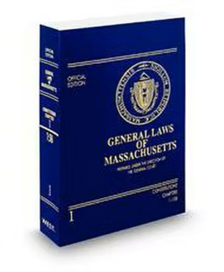General Laws of Massachusetts Unannotated Official