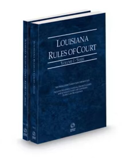 Louisiana Court Rules State and State KeyRules V.I-Ia