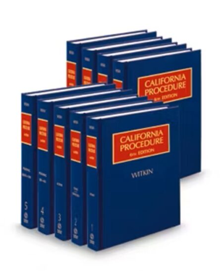 Witkin California Procedure, 2026 ed.