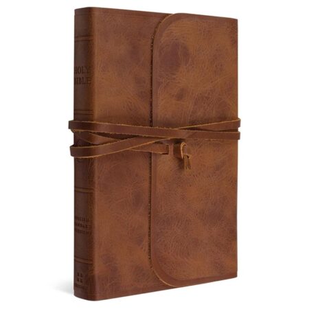 ESV Large Print Compact Bible (Natural Leather, Brown) - Bulk Case of 20
