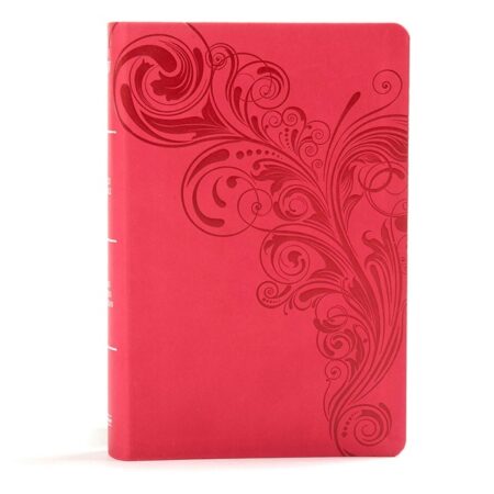 KJV Large Print Personal Size Reference Bible (Leather Touch, Pink) - Bulk Case of 12