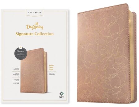 NLT Super Giant Print Bible, Filament Enabled (Imitation Leather, Blush Floral) - Bulk Case of 8