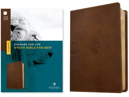 NLT Courage For Life Study Bible for Men, Filament Enabled (Imitation Leather, Rustic Brown Lion) - Bulk Case of 10