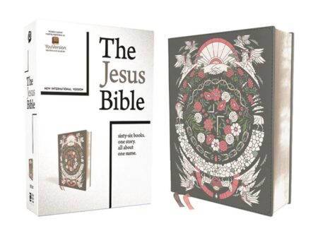 NIV The Jesus Bible Artist Edition, Comfort Print (Soft Leather, Gray Floral) - Bulk Case of 8