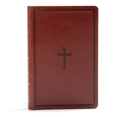 KJV Large Print Personal Size Reference Bible, Indexed (Leather Touch, Brown) - Bulk Case of 12
