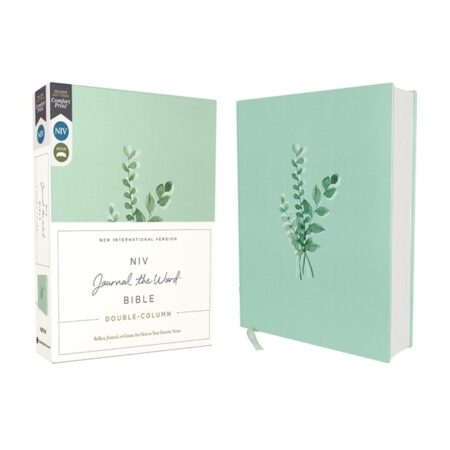NIV Double-Column Journal the Word Bible, Comfort Print (Cloth, Teal) - Case of 12