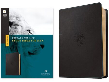 NLT Courage For Life Study Bible for Men, Filament Enabled (Imitation Leather, Onyx Lion) - Bulk Case of 10