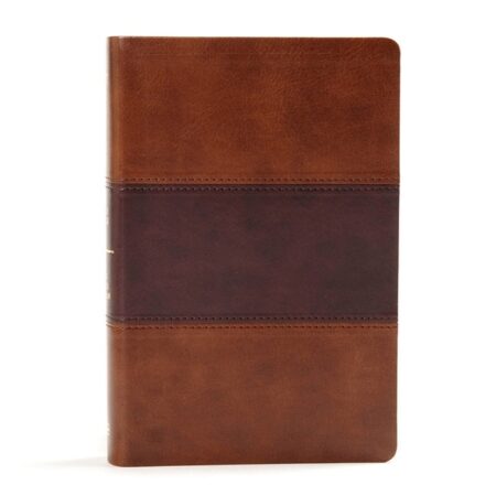 KJV Large Print Personal Size Reference Bible, Indexed (Leather Touch, Saddle Brown) - Bulk Case of 12