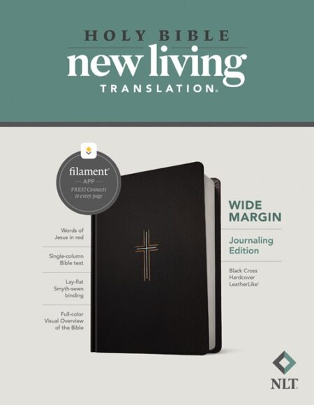 NLT Wide Margin Bible, Large Print (Hardcover, Black) - Bulk Case of 12
