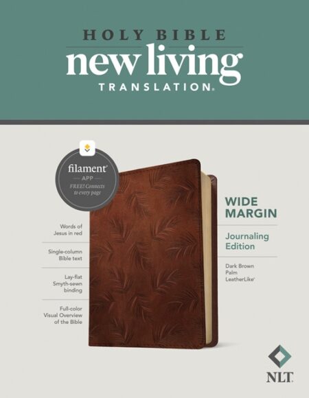 NLT Wide Margin Bible, Filament Enabled (Imitation Leather, Dark Brown) - Bulk Case of 12