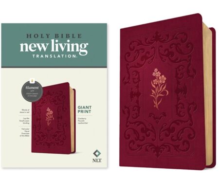NLT Giant Print Bible, Filament Enabled (Imitation Leather, Cranberry Flourish) - Bulk Case of 12