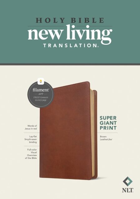 NLT Super Giant Print Bible, Filament Enabled (Imitation Leather, Brown) - Bulk Case of 10
