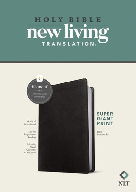 NLT Super Giant Print Bible, Filament Enabled (Imitation Leather, Black) - Bulk Case of 10