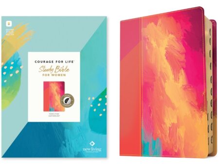 NLT Courage For Life Study Bible for Women, Indexed (Imitation Leather, Fierce Pink) - Bulk Case of 10
