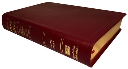 NASB Giant-Print Reference Bible, Thumb Indexed (Genuine Leather, Burgundy) - Bulk Case of 8