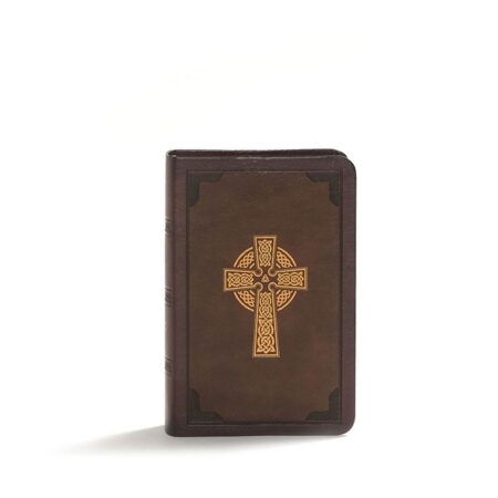 KJV Large Print Compact Reference Bible (LeatherTouch, Brown Celtic Cross) - Bulk Case of 24