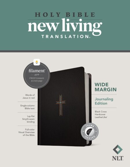 NLT Wide Margin Bible, Filament Enabled, Indexed (Hardcover, Black) - Bulk Case of 12