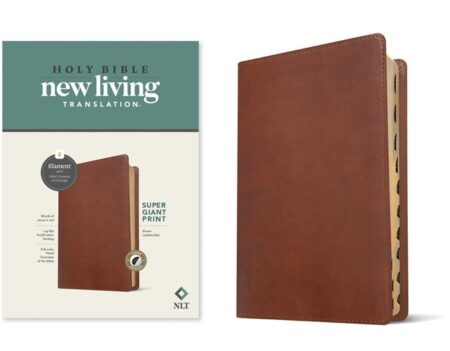 NLT Super Giant Print Bible, Filament Enabled, Indexed (Imitation Leather, Brown) - Bulk Case of 10
