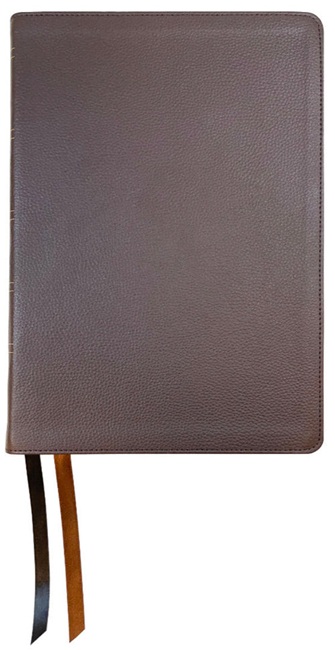 NASB Large Print Ultrathin Reference Bible, Large Print (Genuine Leather, Brown) - Bulk Case of 8