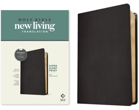 NLT Super Giant Print Bible, Filament Enabled (Genuine Leather, Black) - Bulk Case of 8