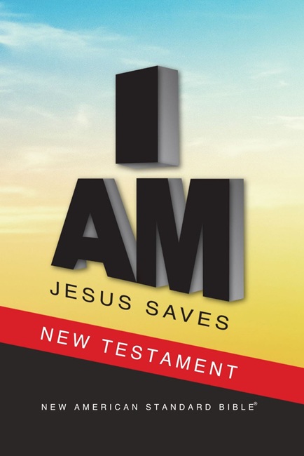 NASB Jesus Saves New Testament, New Testament (Paperback, Black) - Bulk Case of 40