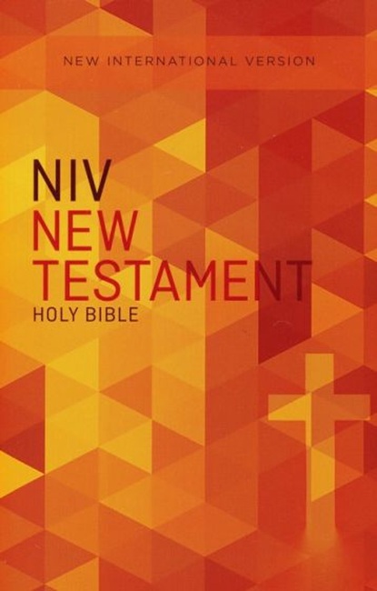 NIV Outreach New Testament---softcover, orange cross - Case of 64