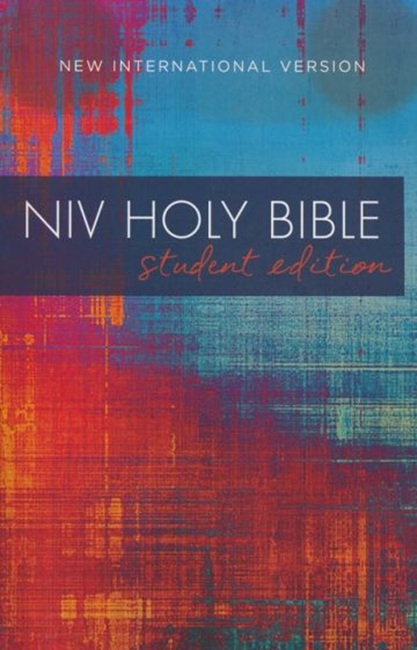 NIV Outreach Bible, Student Edition---softcover, red/blue graphic - Case of 32