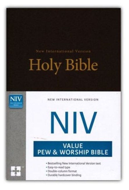 NIV Value Pew and Worship Bible---hardcover, brown - Case of 16