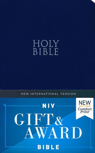 NIV, Gift and Award Bible, Leather-Look, Blue, Comfort Print - Case of 28