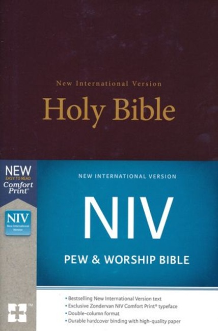NIV Pew and Worship Bible---hardcover, burgundy - Case of 20