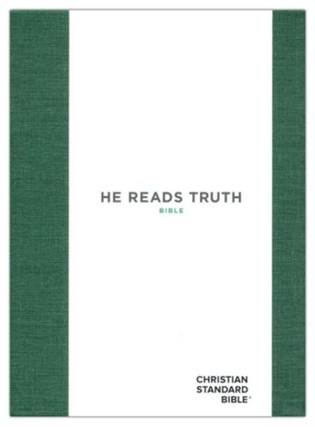 CSB He Reads Truth Bible, Green Cloth Over Board - Case of 8