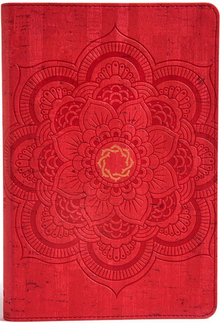 CSB Essential Teen Study Bible, Red Flower Cork LeatherTouch - Case of 12