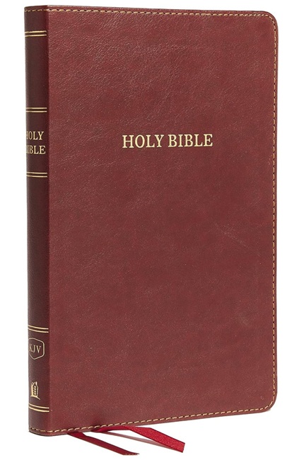 KJV, Thinline Bible, Standard Print, Imitation Leather, Burgundy, Red Letter Edition - Case of 24