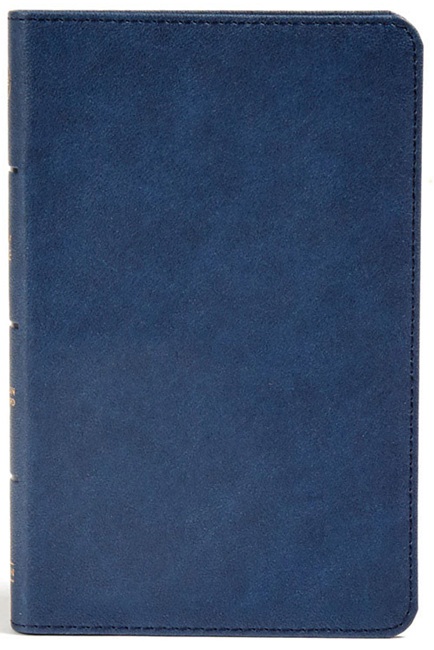 CSB Personal-Size Bible---soft leather-look navy blue - Case of 22