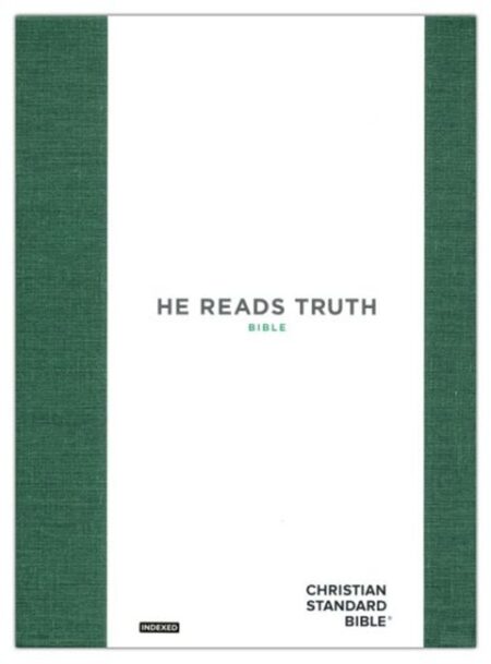CSB He Reads Truth Bible, Green Cloth Over Board, Indexed - Case of 8