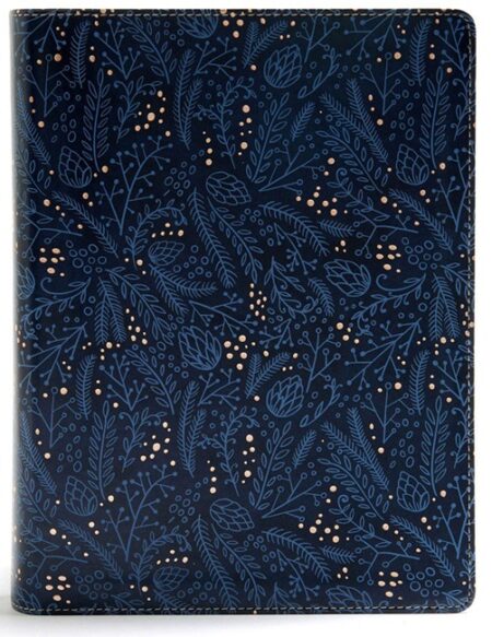 CSB Study Bible---soft leather-look, navy blue (indexed) - Case of 8