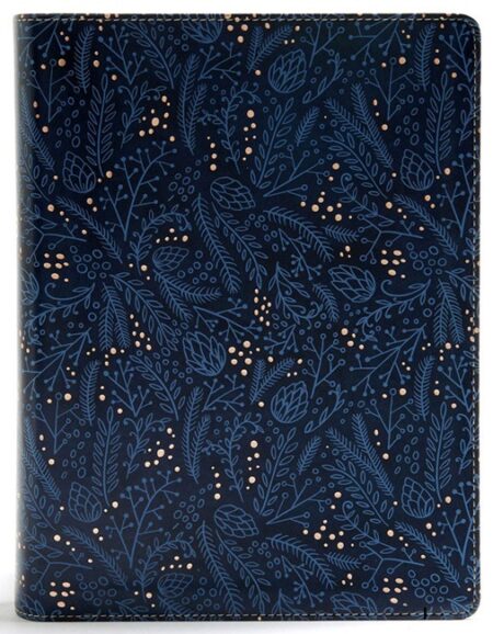 CSB Study Bible---soft leather-look, navy blue - Case of 8