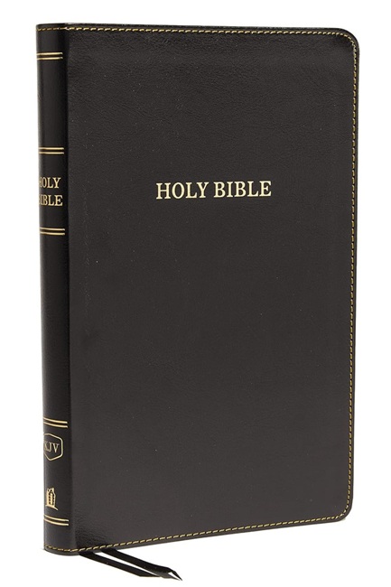 KJV, Thinline Bible, Standard Print, Imitation Leather, Black, Red Letter Edition - Case of 24