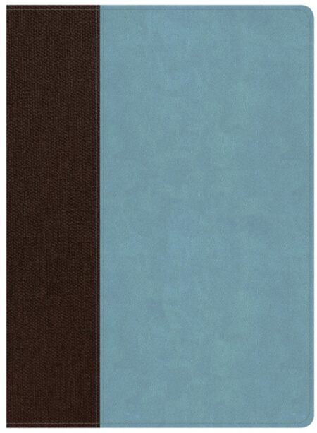 CSB Life Essentials Study Bible---soft leather-look, brown/sky blue - Case of 10