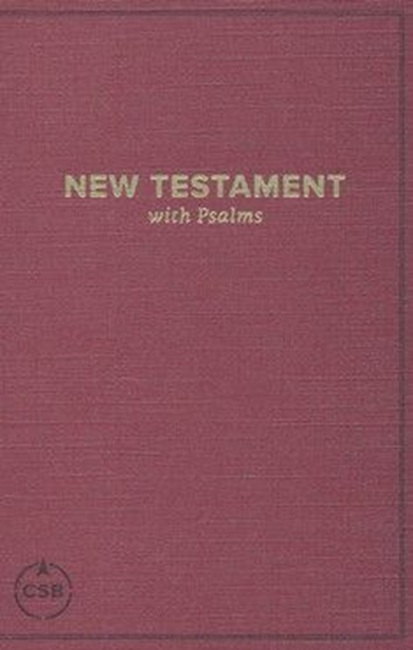 CSB Pocket New Testament with Psalms, Burgundy Paperback - Case of 192