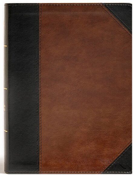 CSB Tony Evans Study Bible---soft leather-look, black/brown (indexed) - Case of 10