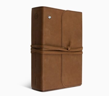 ESV Journaling Bible, Interleaved Edition (Brown, Flap with Strap), Natural Leather, Brown - Case of 6