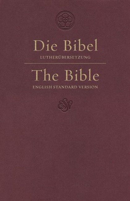 ESV German/English Parallel Bible (Luther/ESV, Dark Red) - Case of 12