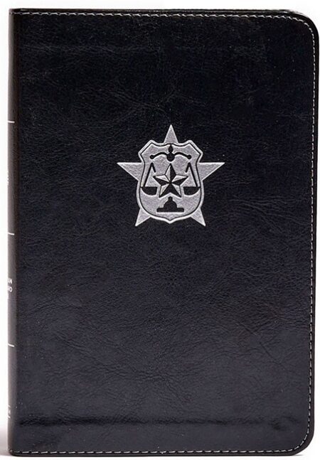 CSB Law Enforcement Officer's Bible, Black LeatherTouch - Case of 36