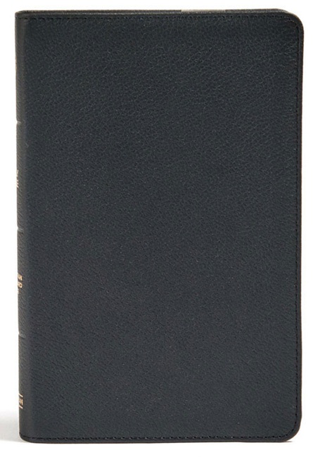 CSB Personal-Size Bible---genuine leather, black - Case of 22