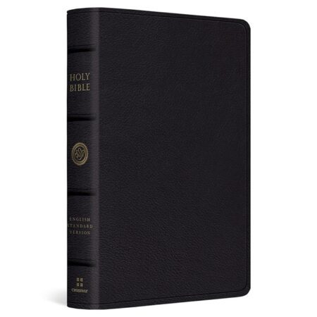 ESV Large Print Bible, Black Top-Grain Leather - Case of 10