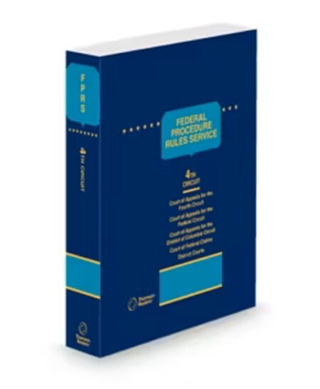 Federal Procedure Rules Service Fourth Circuit Court of Appeals, 2026 ed.