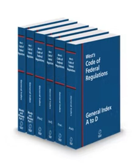 Code of Federal Regulations General Index